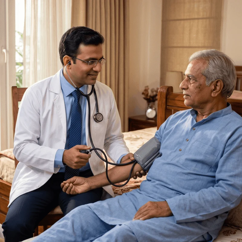 Doctor examining a patient with a stethoscope