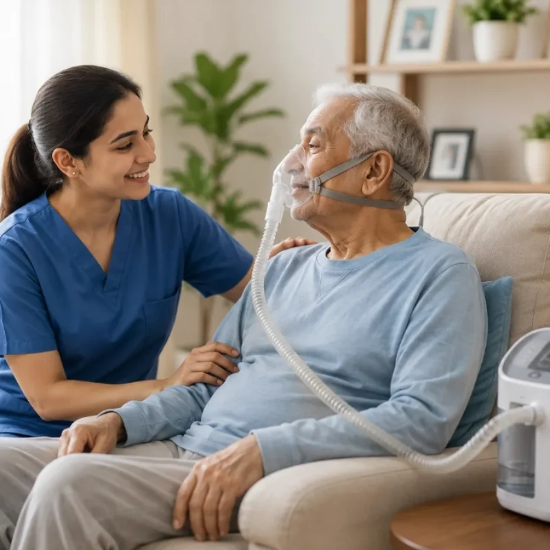 Indian doctor in a white coat with a stethoscope